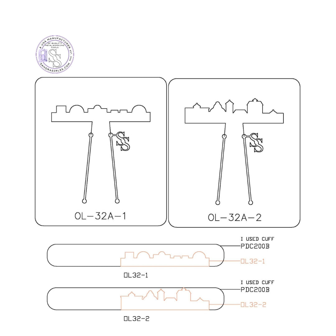 PANCAKE DIE OVERLAY-32 OL-32 CUFF BUILDINGS